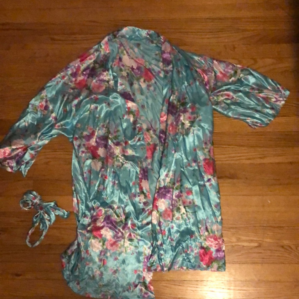 Silk bathrobe